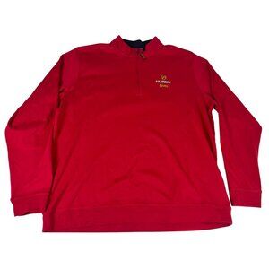 Devon & Jones DG479 Fairway Cares Quarter Zip Performance Sweatshirt Mens XL Red